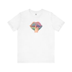 Say No More Lips Tee, Rainbow Pop Art for the Bold & Unbothered