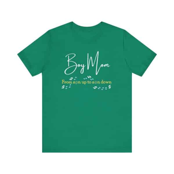 Boy Mom T-Shirt – “From Son Up to Son Down” Cute Baby Footprint Graphic, Gift for Moms of Boys - Image 8