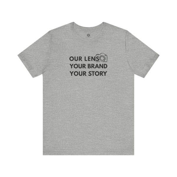 Our Lens, Your Brand, Your Story T-Shirt | For Visual Storytellers, Creatives & Brand Photographers