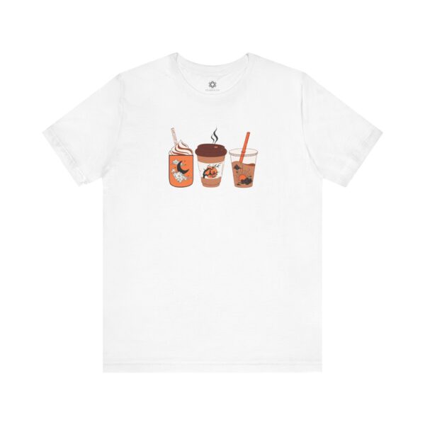 Coffee Cups T-Shirt, Cute Unisex Tee for Coffee Lovers, Fall Girls & Brew Babes ☕🍁