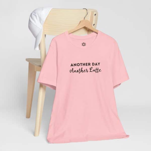 Another Day, Another Latte T-Shirt | Caffeine-First Creator Tee with Optional Logo or QR Code on the Back - Image 5
