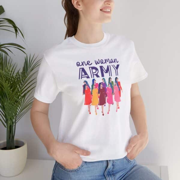One Woman Army, Empowerment Graphic Tee for the Bold, Brave & Unstoppable - Image 4