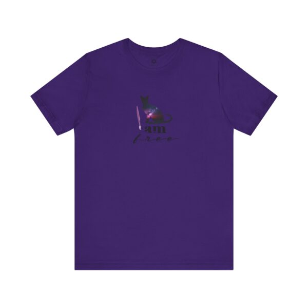 I Am Free Tee, Cosmic Cat, Bold Spirit, Unisex Affirmation Shirt for Dreamers & Rebels - Image 12