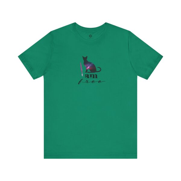 I Am Free Tee, Cosmic Cat, Bold Spirit, Unisex Affirmation Shirt for Dreamers & Rebels - Image 11