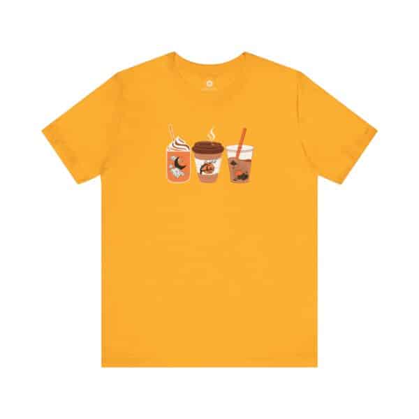 Coffee Cups T-Shirt, Cute Unisex Tee for Coffee Lovers, Fall Girls & Brew Babes ☕🍁 - Image 8