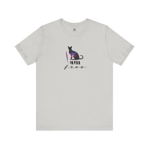 I Am Free Tee, Cosmic Cat, Bold Spirit, Unisex Affirmation Shirt for Dreamers & Rebels - Image 7