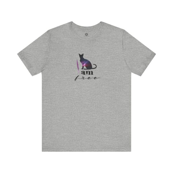 I Am Free Tee, Cosmic Cat, Bold Spirit, Unisex Affirmation Shirt for Dreamers & Rebels - Image 6