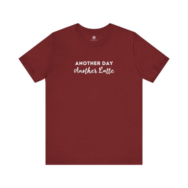 Another Day, Another Latte T-Shirt | Caffeine-First Creator Tee with Optional Logo or QR Code on the Back - Image 20