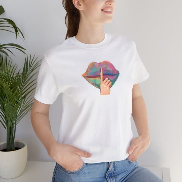 Say No More Lips Tee, Rainbow Pop Art for the Bold & Unbothered - Image 4