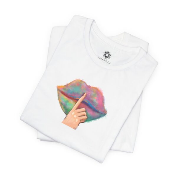 Say No More Lips Tee, Rainbow Pop Art for the Bold & Unbothered - Image 2