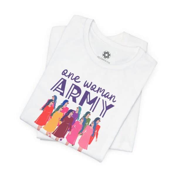 One Woman Army, Empowerment Graphic Tee for the Bold, Brave & Unstoppable - Image 2