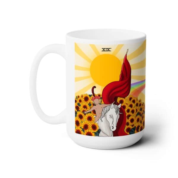 The Sun Tarot Mug – Tree of Life, Rainbow Light & Positive Love Energy, Daily Dose of Joy in a Cup ☀️🌈✨