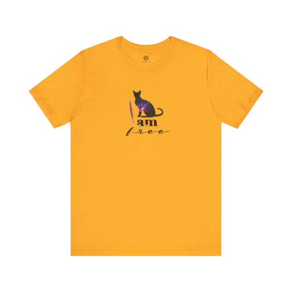 I Am Free Tee, Cosmic Cat, Bold Spirit, Unisex Affirmation Shirt for Dreamers & Rebels - Image 10