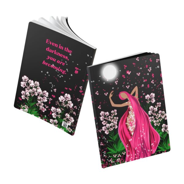 "Full Moon Goddess in Bloom" Hardcover Journal - Intention-Setting and Manifestation Notebook for Mystic Creatives - Image 9