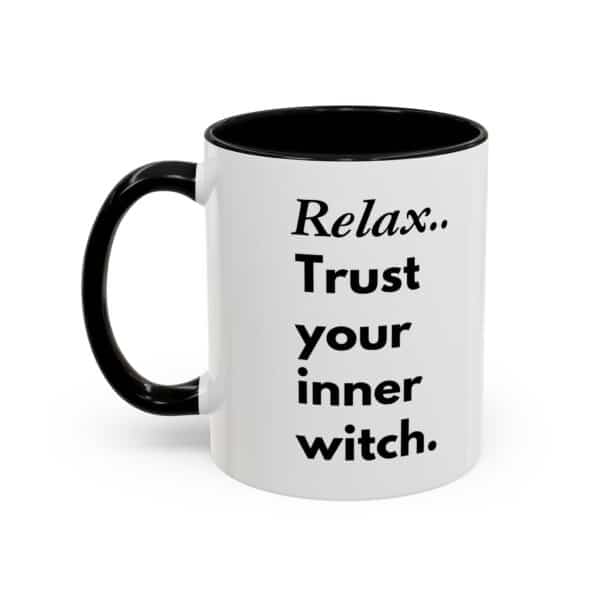 The hight Priestess Coffee Mug – “Relax, trust your inner witch” - Wisdom Tarot Card Mug 11oz ☕✨ - Image 3