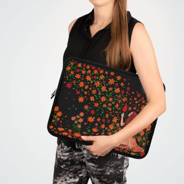 “Light Your Fire” Intention-Setting Laptop Sleeve - Illustrated Floral Protection for Creatives, Witches, Dreamers - Image 6