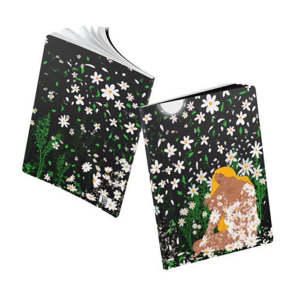 "Moonlit Daisy Goddess" Hardcover Journal | Intuitive Writing & Self-Love Reflection Notebook - Image 8