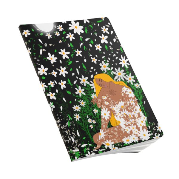 "Moonlit Daisy Goddess" Hardcover Journal | Intuitive Writing & Self-Love Reflection Notebook - Image 6