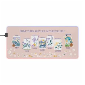 Shine Through Your Authentic Self | LED Tarot Mat for Intentional Readings, Radiant Intuition ✨🌼
