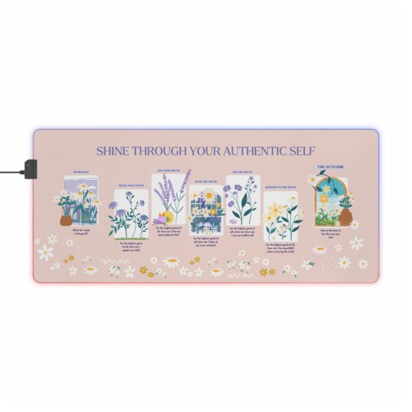 Shine Through Your Authentic Self | LED Tarot Mat for Intentional Readings, Radiant Intuition ✨🌼