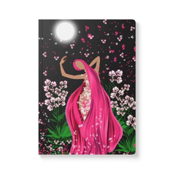 "Full Moon Goddess in Bloom" Hardcover Journal - Intention-Setting and Manifestation Notebook for Mystic Creatives - Image 2