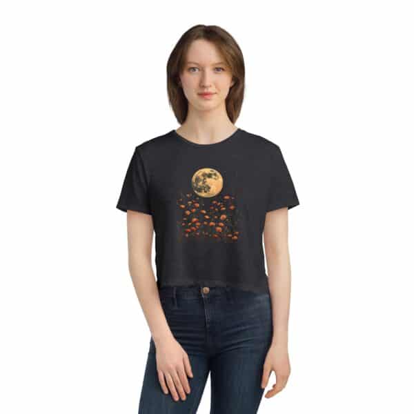 Full Moon & Wildflowers Flowy Crop Tee – Soft Witch Energy, All Day Comfort - Image 7