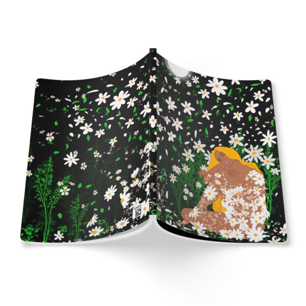 "Moonlit Daisy Goddess" Hardcover Journal | Intuitive Writing & Self-Love Reflection Notebook - Image 5