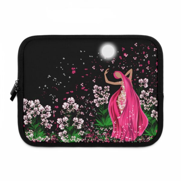 Full Moon Goddess Laptop Sleeve | Mystical Floral Art for Manifestation, Creative Flow - Image 9