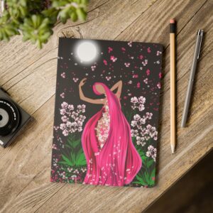 "Full Moon Goddess in Bloom" Hardcover Journal - Intention-Setting and Manifestation Notebook for Mystic Creatives
