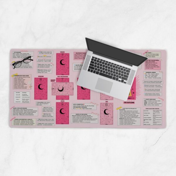 Ultimate Tarot Mat For Beginners | 18x36 Oversized Cheat Sheet For New Tarot Queens